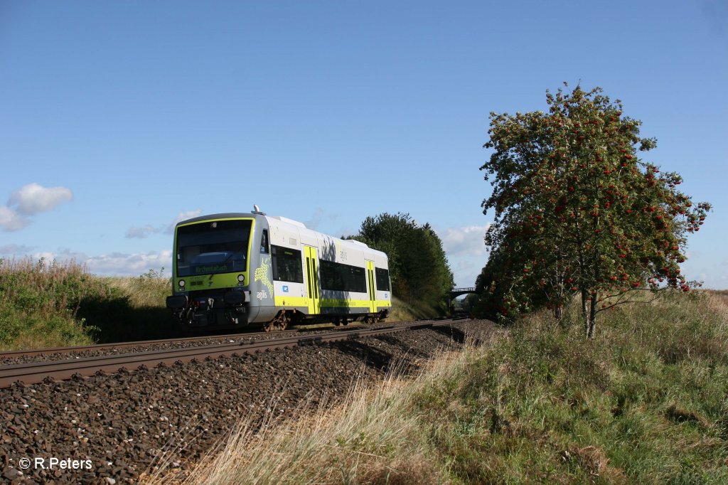 VT650 701 als ag84530 Marktredwitz - Kirchenlaibach bei Waldershof. 14.09.11