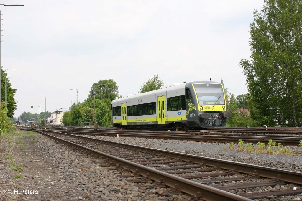 VT650 736 als ag84550 Marktredwitz - kirchenlaibach beim verlassen von Marktredwitz. 31.05.12