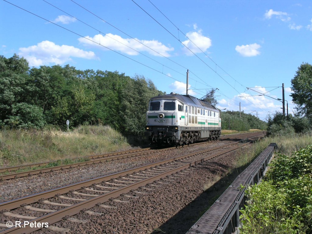 W232.09 kommt solo aus Guben zurck am ex HP Vogelsang vorbei. 13.08.08