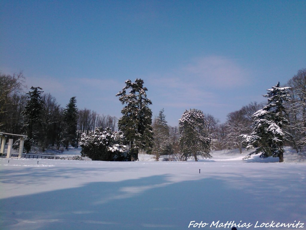 Winterfotos Aus Meiner Heimatstadt Putbus / Blick auf die Stelle, wo eins Das Frstenschloss von Frst Wilhelm Malte zu Putbus standte / 22.2.13