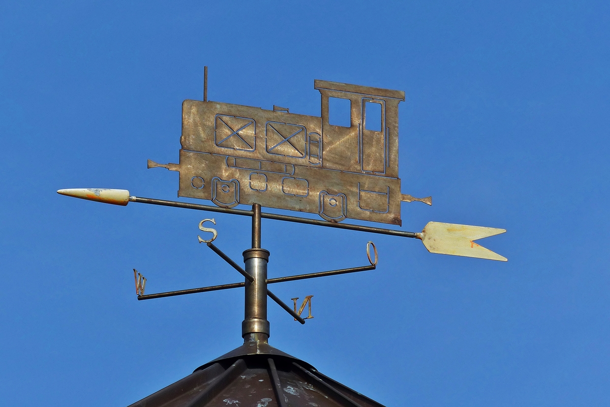 . Obwohl seit 1982 keine Bahn mehr auf der Insel Juist f�hrt, habe ich trotzdem ein Bahnmotiv entdeckt. 10.10.2014 (Jeanny)