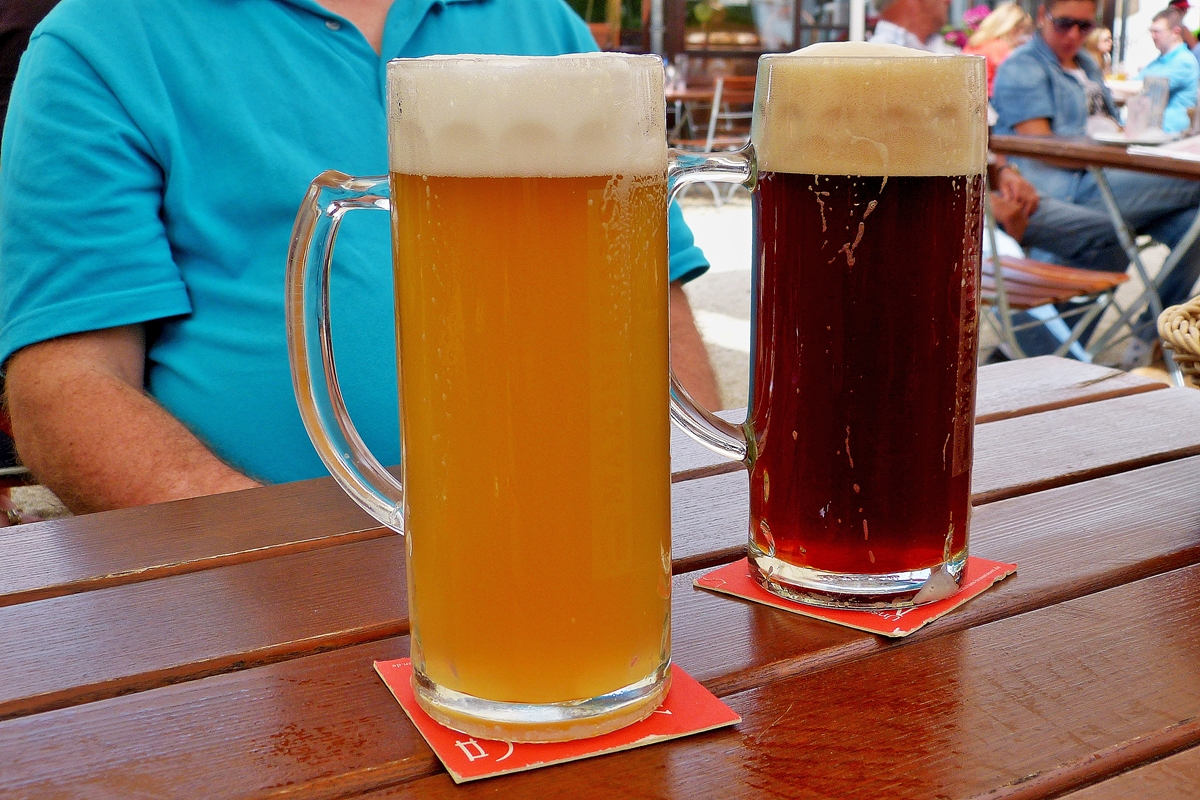 . Zum Gl�ck gab es ein erfrischendes Bier dazu. Lahnstein, 25.05.2014 (Jeanny)