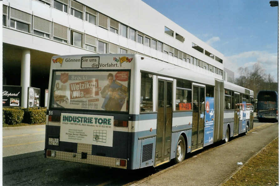 (083'626) - VZO Grningen - Nr. 156/ZH 352'756 - Mercedes (ex Nr. 56) am 6. Mrz 2006 in Genve, Palexpo (Einsatz Dupraz)