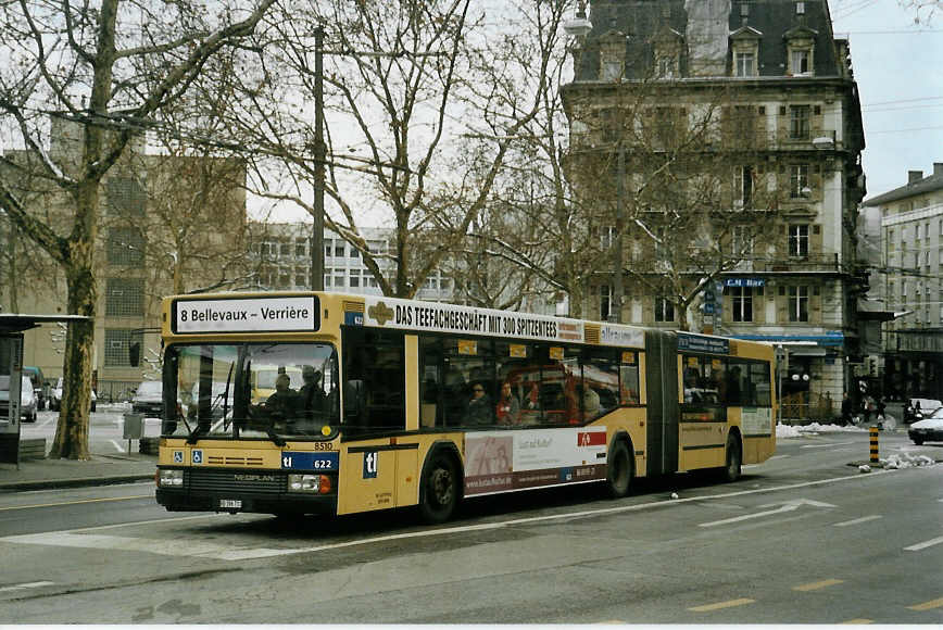 (083'714) - TL Lausanne - Nr. 622/VD 396'731 - Neoplan (ex Haru Nr. 8510) am 6. M�rz 2006 in Lausanne, Tunnel