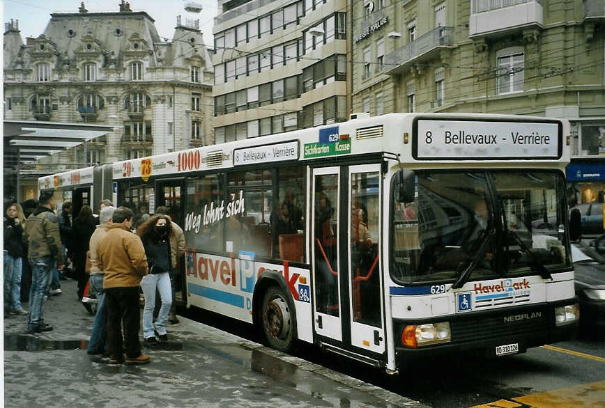 (083'813) - TL Lausanne - Nr. 629/VD 310'126 - Neoplan (ex Haru Nr. 8503) am 6. M�rz 2006 in Lausanne, Bel-Air