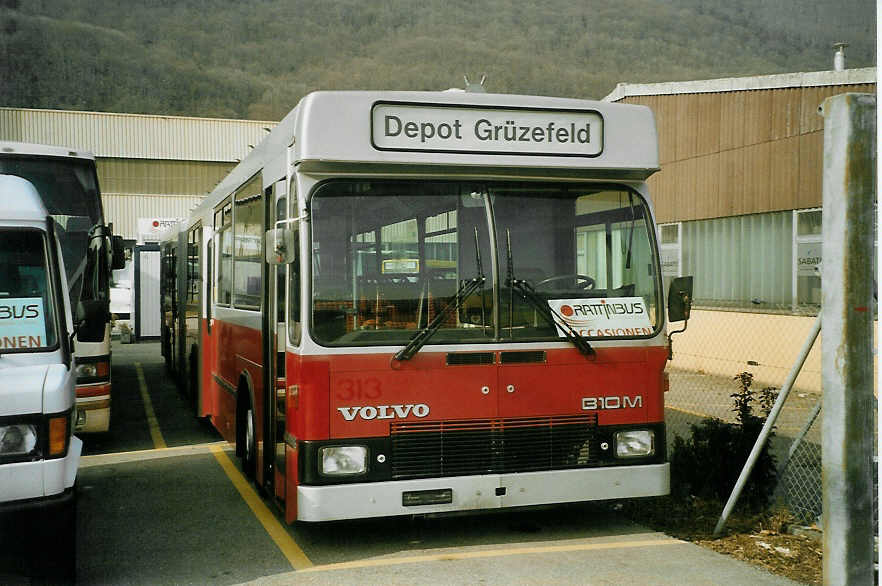 (083'908) - SW Winterthur - Nr. 313 - Volvo/Hess am 18. M�rz 2006 in Biel, Rattinbus