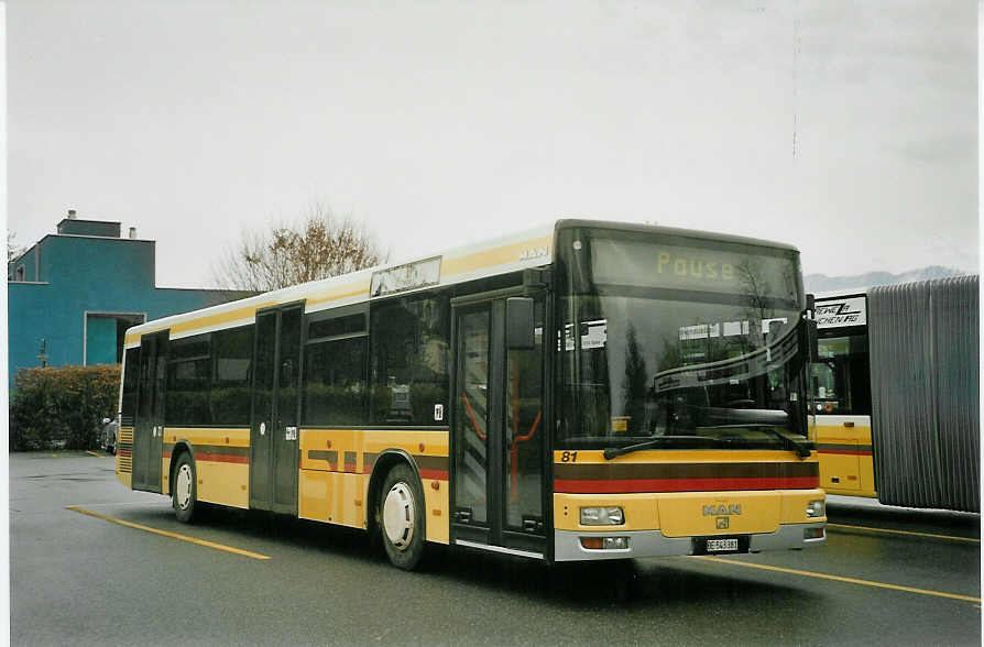 (084'214) - STI Thun - Nr. 81/BE 543'381 - MAN am 9. April 2006 bei der Schifflndte Thun