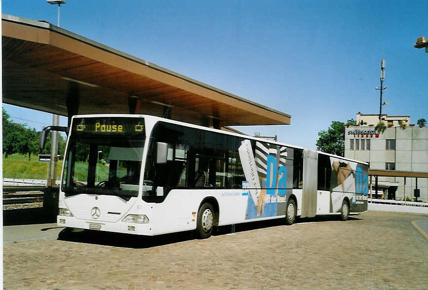 (086'333) - VZO Gr�ningen - Nr. 61/ZH 691'894 - Mercedes am 18. Juni 2006 beim Bahnhof Wetzikon