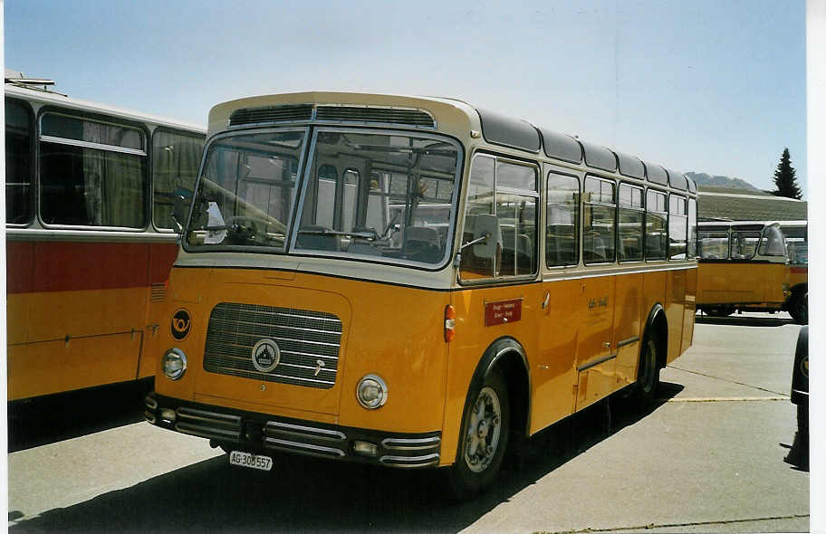 (086'424) - Streiff, Gelterkinden - AG 306'557 - Saurer/Gangloff (ex Oldie-Tours Z�risee, Wollerau; ex OTAG, Wald; ex Leibundgut, Obergoldbach; ex Krebs, Belpberg) am 18. Juni 2006 in Hinwil, AMP