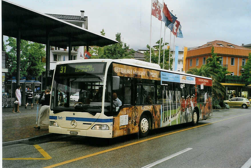 (088'633) - FART Locarno - Nr. 25/TI 313'725 - Mercedes am 3. August 2006 beim Bahnhof Locarno