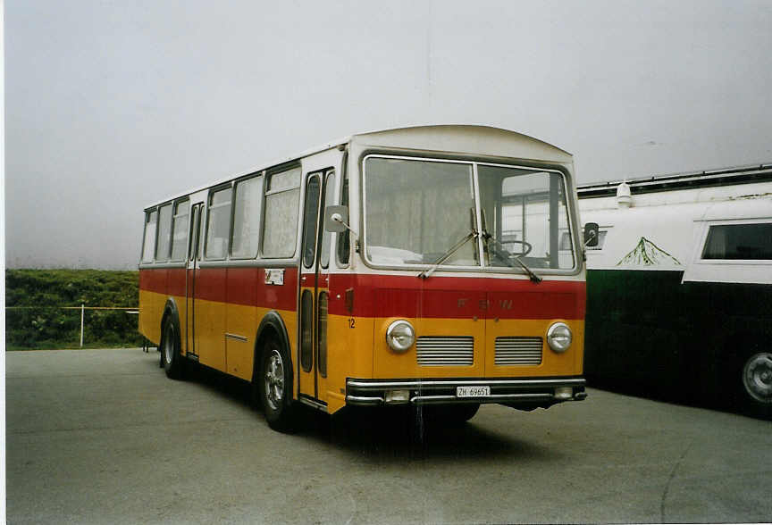 (089'207) - Trb, Oberrieden - Nr. 12/ZH 69'651 - FBW/R&J (ex Ryffel, Uster Nr. 12) am 19. August 2006 auf dem Gurnigelpass