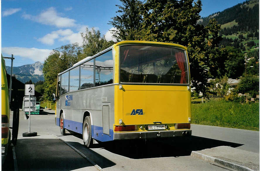 (089'621) - AFA Adelboden - Nr. 57/BE 272'798 - Mercedes/Vetter (ex Gobeli, Lenk; ex AVG Grindelwald Nr. 16; ex Danzas, Lugano) am 3. September 2006 beim Bahnhof Lenk