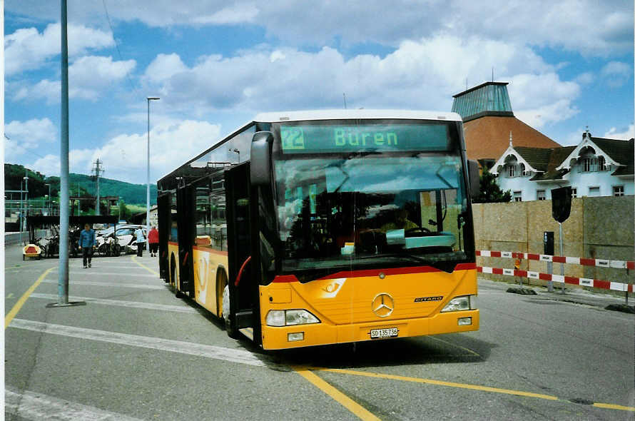 (096'610) - PostAuto Nordschweiz - SO 135'736 - Mercedes am 22. Juli 2007 beim Bahnhof Liestal