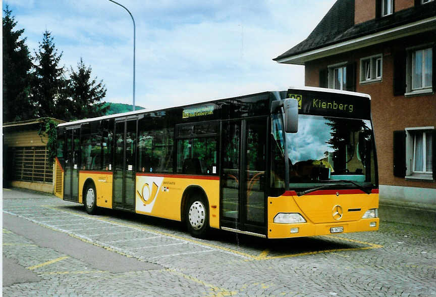 (096'620) - PostAuto Nordwestschweiz - BL 167'326 - Mercedes (ex P 25'222) am 22. Juli 2007 beim Bahnhof Gelterkinden