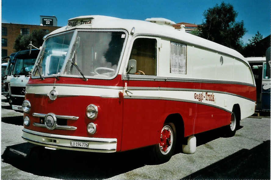 (097'304) - Aus der Schweiz: Guggenb�hl, Eschenbach - LU 194'776 - Berna/R&J (ex VB Biel Nr. 110; ex VB Biel Nr. 10) am 18. August 2007 in Schaan, Wohnbustreffen