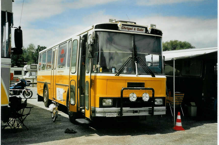 (097'415) - Aus der Schweiz: Oberh�nsli, Thayngen - SH 60'062 U - FBW/T�scher (ex Bus-Halter, Wil Nr. 9) am 18. August 2007 in Schaan, Wohnbustreffen