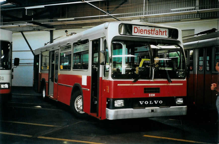 (098'604) - WV Winterthur - Nr. 224 - Volvo/Tscher Enteiser am 15. September 2007 in Winterthur, Depot Grzefeld