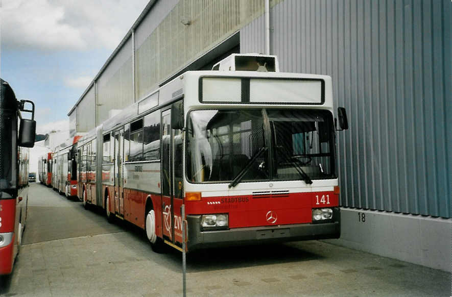 (098'707) - SW Winterthur - Nr. 141 - Mercedes Gelenktrolleybus am 15. September 2007 in Winterthur, Briner