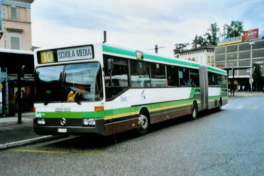 (099'829) - FART Locarno - Nr. 36/TI 41'636 - Mercedes am 4. Oktober 2007 beim Bahnhof Locarno