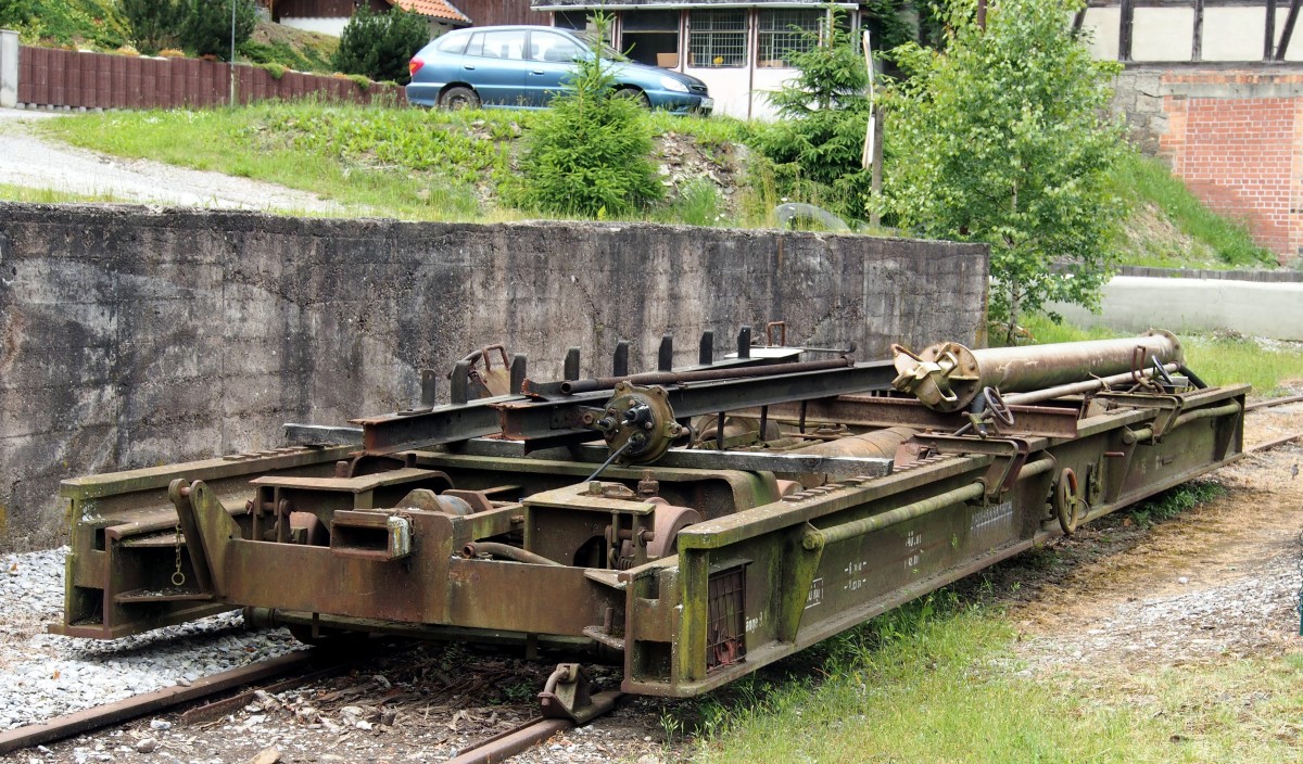 1000 mm Rollwagen f�r einen Normalspurwagen in Hasselfelde am 20.06.2014. 