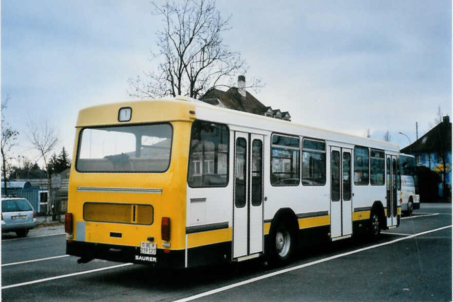 (101'911) - Schwendimann, M�nchenbuchsee - Nr. 9/BE 219'127 - Saurer/Hess (ex Oswald, M�stair; ex VBSH Schaffhausen Nr. 9; ex Rattin, Schaffhausen Nr. 9) am 16. Dezember 2007 in Thun, Seestrasse