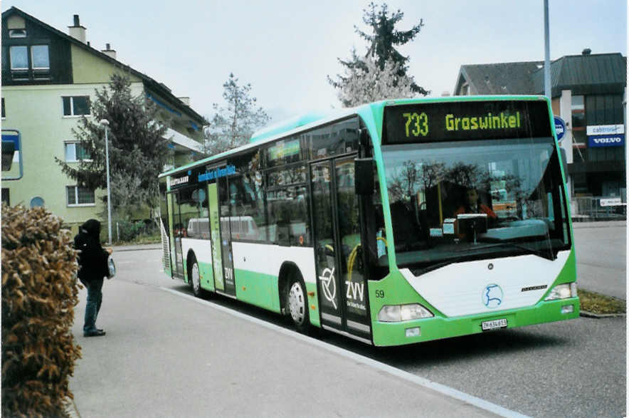(102'306) - Welti-Furrer, Z�rich - Nr. 59/ZH 634'613 - Mercedes (ex Fr�hlich, Z�rich Nr. 613) am 23. Dezember 2007 in Kloten, Oberfeld