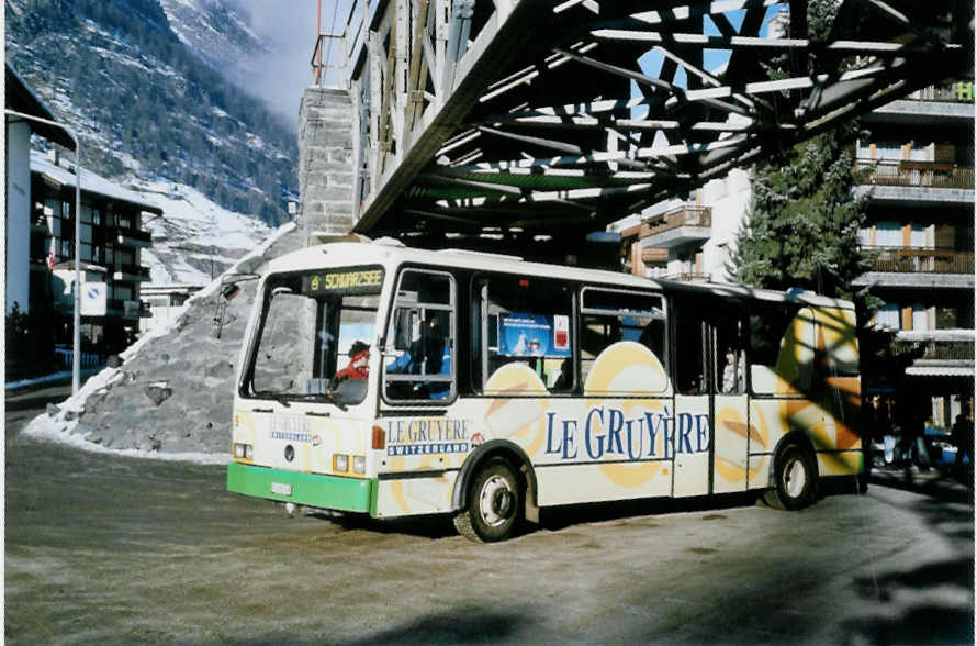 (102'717) - OBZ Zermatt - Nr. 5/VS 192'608 - Vetter am 30. Dezember 2007 in Zermatt, Getwing Br�cke