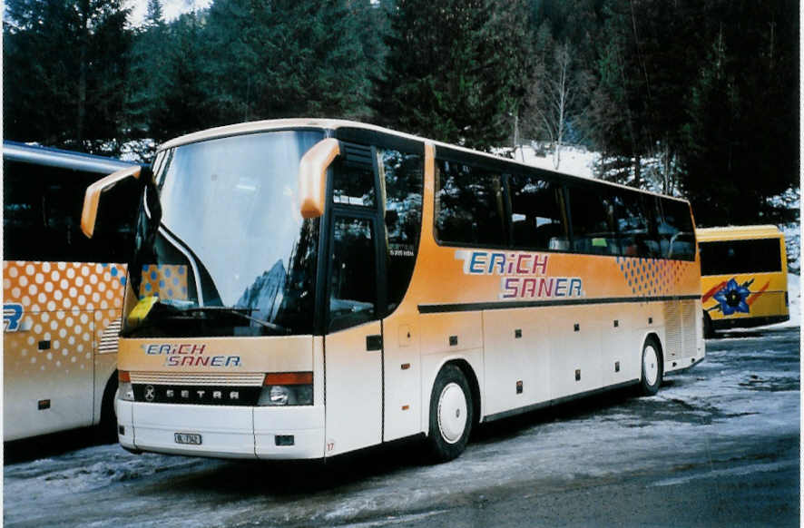 (103'130) - Saner, Laufen - Nr. 17/BL 7342 - Setra am 6. Januar 2008 in Adelboden, Unter dem Birg