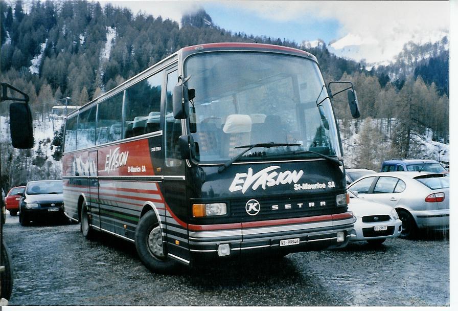 (103'601) - Evasion, St-Maurice - VS 99'946 - Setra (ex Wenger, Interlaken) am 19. Januar 2008 in Ovronnaz, La Bi�rze