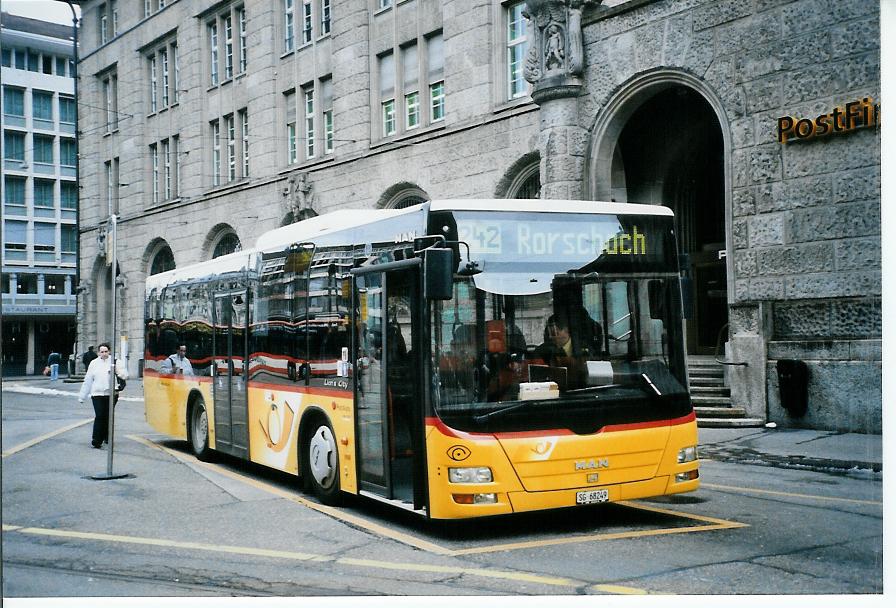 (104'033) - Schwizer, Goldach - SG 68'249 - MAN/G�ppel am 4. Februar 2008 beim Bahnhof St. Gallen