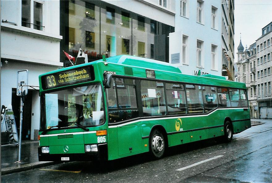 (104'608) - BVB Basel - Nr. 805/BS 2805 - Mercedes am 20. Februar 2008 in Basel, Schiffl�nde