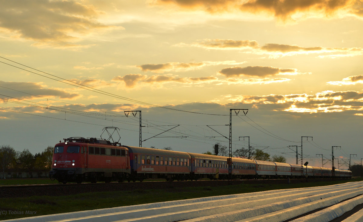 110 491 mit dem BTE zwischen Klein-Gerau und Weiterstadt am 08.04.2016