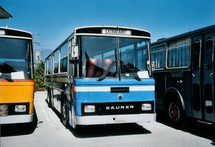 (110'635) - Mantel, Elgg - ZH 128'011 - Saurer/Tscher (ex LLB Susten Nr. 12) am 30. August 2008 in Niederbipp, Saurertreffen