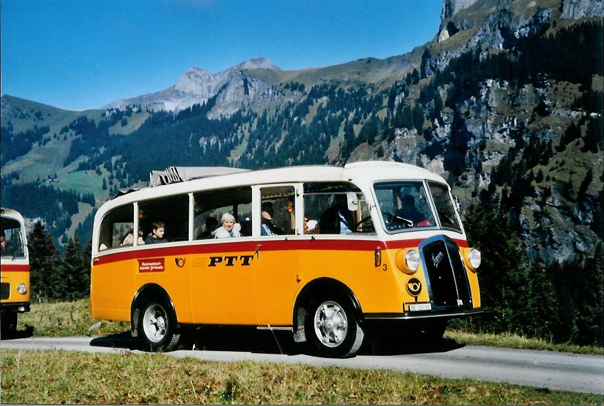 (111'122) - Schmid, Th�rishaus - Nr. 3/BE 26'760 - Saurer/Gangloff (ex Geiger, Adelboden Nr. 3) am 27. September 2008 in Kiental, Bundalp