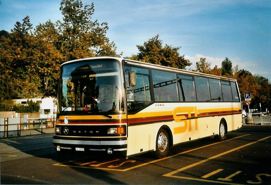 (111'307) - STI Thun - Nr. 44/BE 26'729 - Setra (ex AGS Sigriswil) am 28. September 2008 beim Bahnhof Thun (prov. Haltestelle)