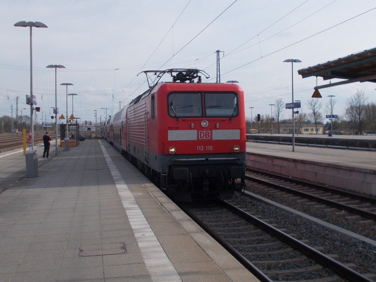 112 110 brachte mich nach meiner Berlintour,am 11.April 2015,von Oranienburg bis Stralsund.