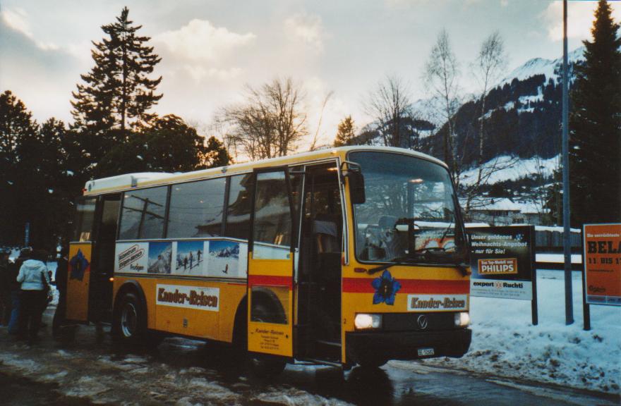 (112'926) - Kander-Reisen, Frutigen - Nr. 2/BE 52'682 - Vetter (ex AVG Grindelwald Nr. 23) am 14. Dezember 2008 beim Bahnhof Frutigen