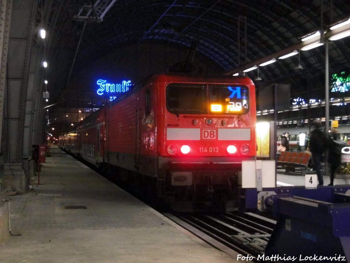 114 013 mit ziel Fulda im Frankfurter Hbf am 13.1.17