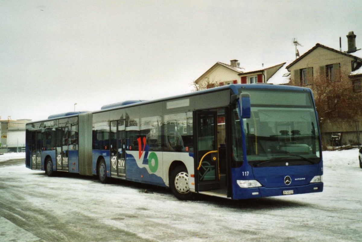 (114'507) - VZO Gr�ningen - Nr. 117/ZH 745'117 - Mercedes am 18. Februar 2009 in Wil, Larag