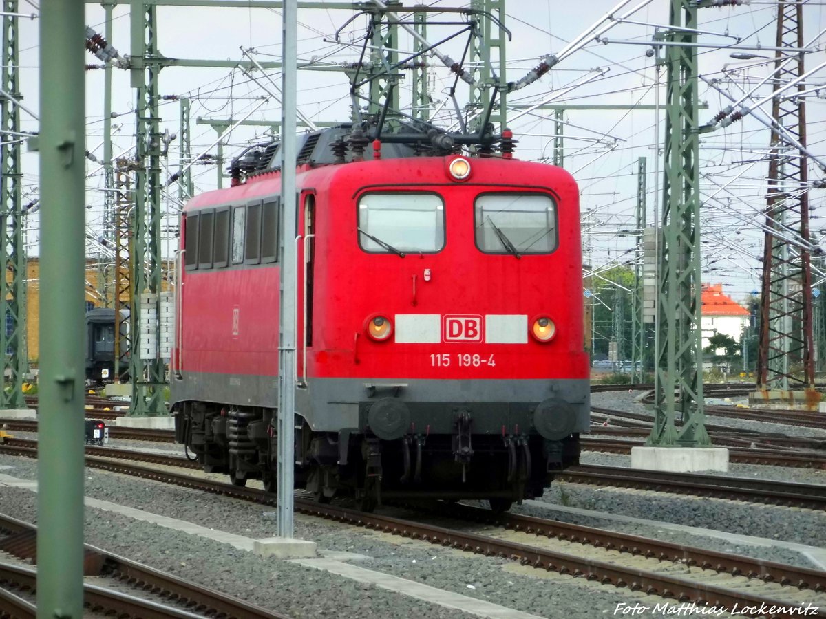 115 198-4 kurz vor dem verlassen des Leipziger Hbf´s am 26.7.16
