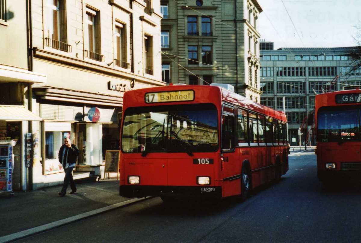 (115'309) - Bernmobil, Bern - Nr. 105/BE 500'105 - Volvo/R&J am 16. M�rz 2009 in Bern, Hirschengraben