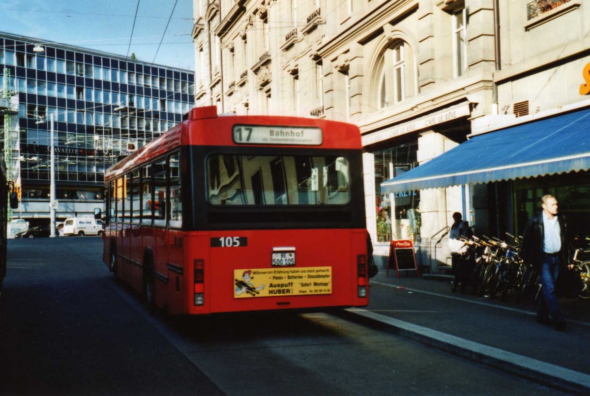 (115'310) - Bernmobil, Bern - Nr. 105/BE 500'105 - Volvo/R&J am 16. M�rz 2009 in Bern, Hirschengraben