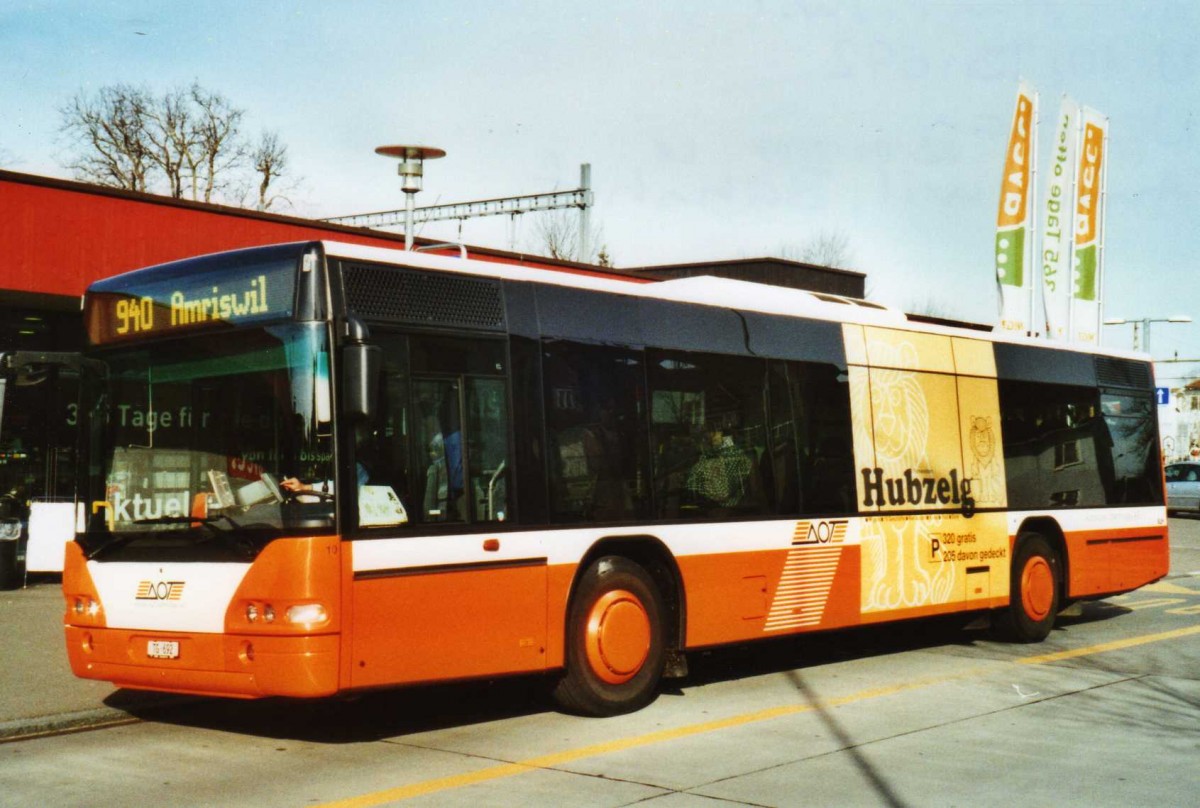 (115'502) - AOT Amriswil - Nr. 10/TG 692 - Neoplan am 18. M�rz 2009 beim Bahnhof Amriswil