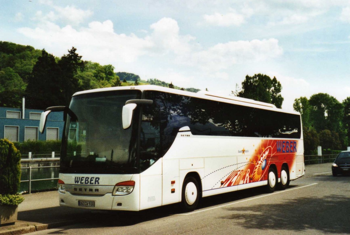 (116'402) - Aus Deutschland: Weber, Achern - OG-CW 930 - Setra am 8. Mai 2009 bei der Schiffl�ndte Thun