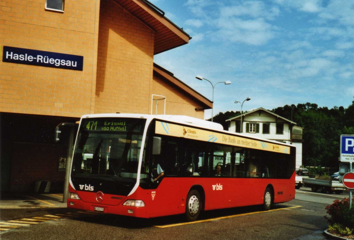 (118'907) - Busland, Burgdorf - Nr. 84/BE 652'276 - Mercedes (ex Lanz, Huttwil) am 9. Juli 2009 beim Bahnhof Hasle-Regsau