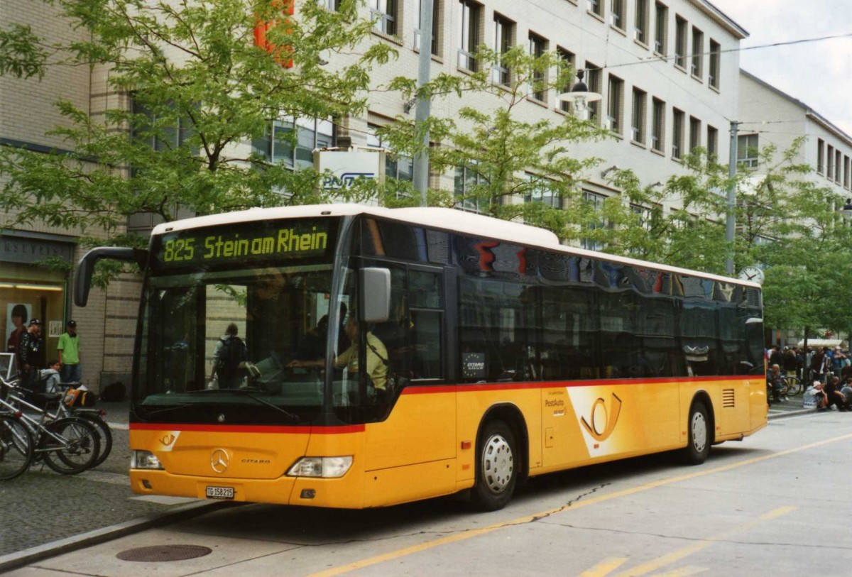 (119'003) - PostAuto Ostschweiz - Nr. 15/TG 158'215 - Mercedes am 10. Juli 2009 beim Bahnhof Frauenfeld