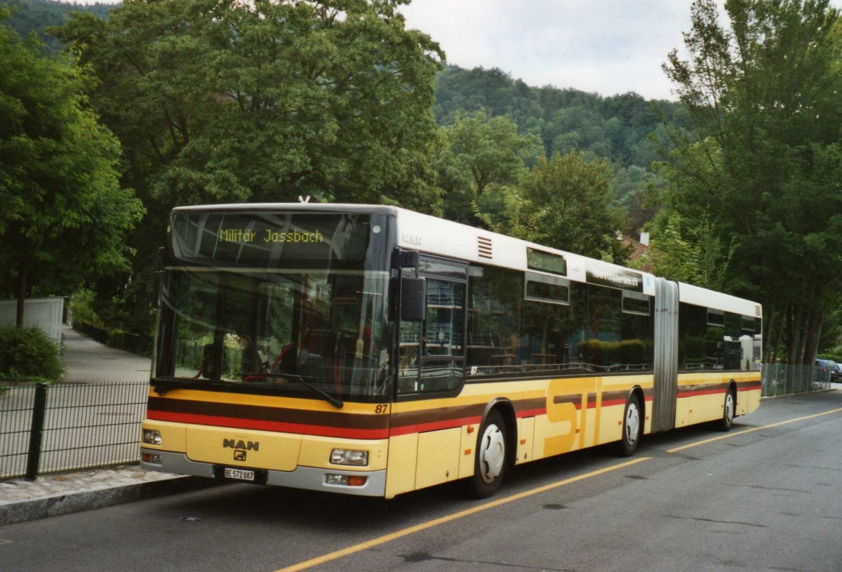 (119'035) - STI Thun - Nr. 87/BE 572'087 - MAN am 11. Juli 2009 bei der Schifflndte Thun