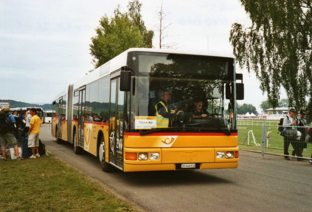 (119'125) - Moser, Flaach - Nr. 117/ZH 646'616 - MAN (ex Nr. 21; ex Nr. 1) am 12. Juli 2009 in Frauenfeld, Open-Air