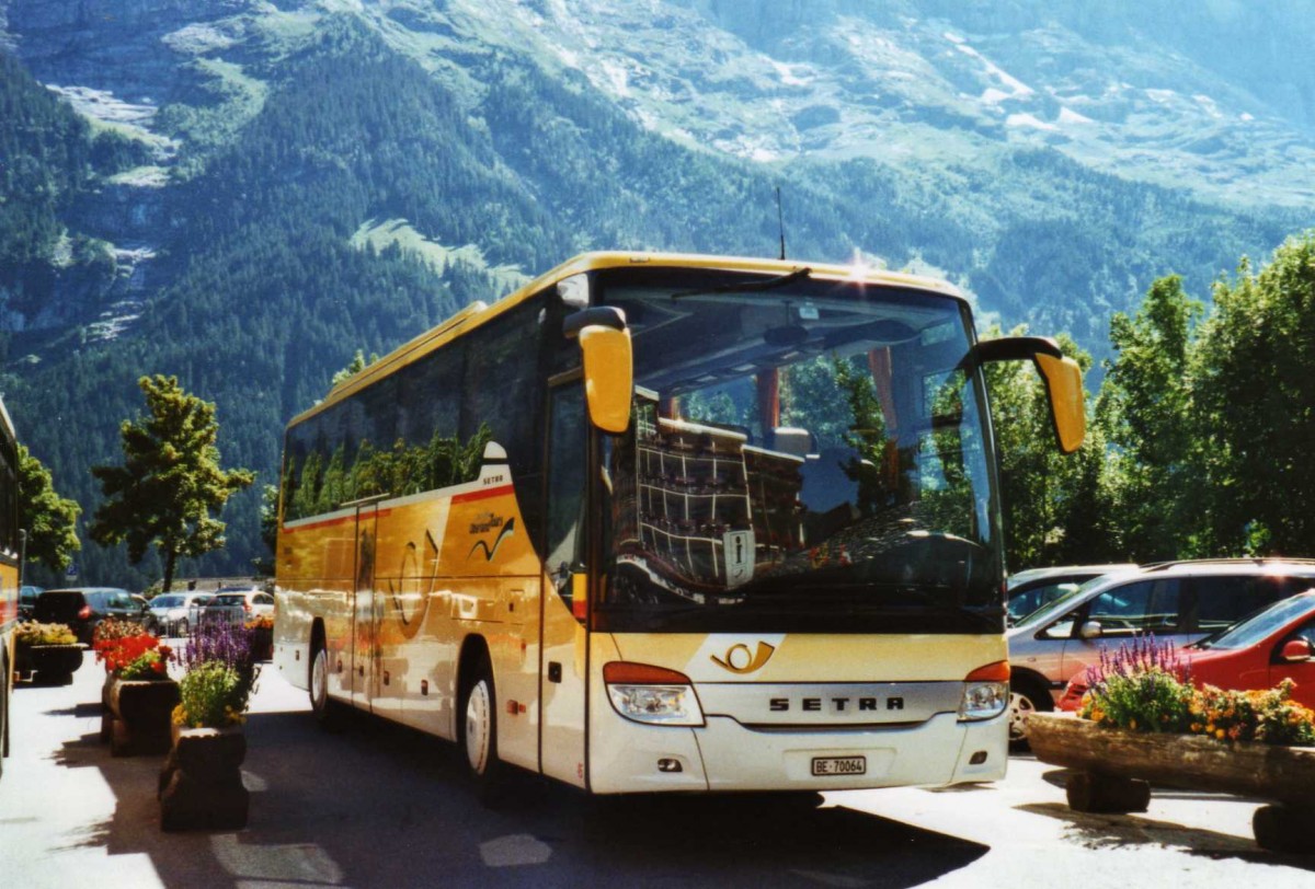 (120'403) - Oberland Tours, Grindelwald - Nr. 45/BE 70'064 - Setra (ex Vorf�hrfahrzeug) am 23. August 2009 beim Bahnhof Grindelwald