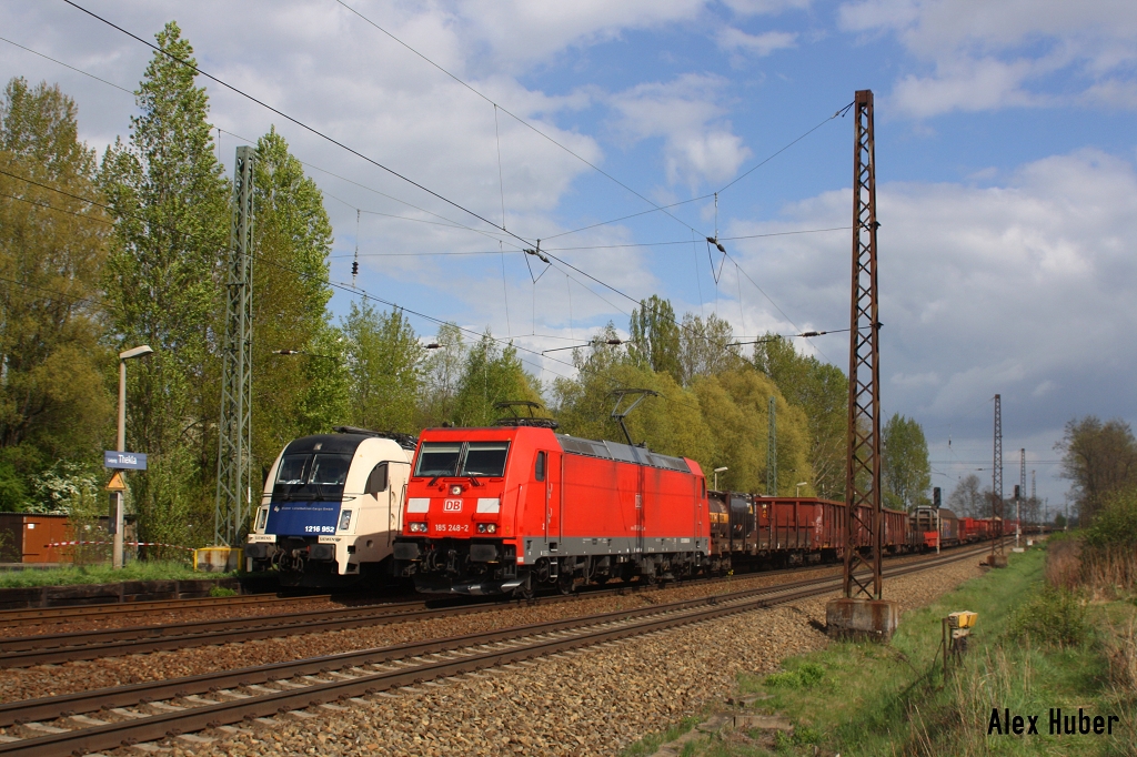 1216 952 WLC nebst 185 248 DBSR aus ri Sch�nefeld ri Mockau am 16.04.14 in Leipzig-Thekla